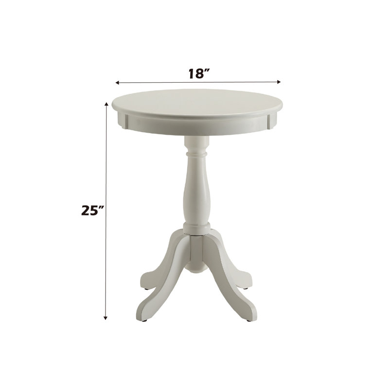 Table d'appoint à finition blanche