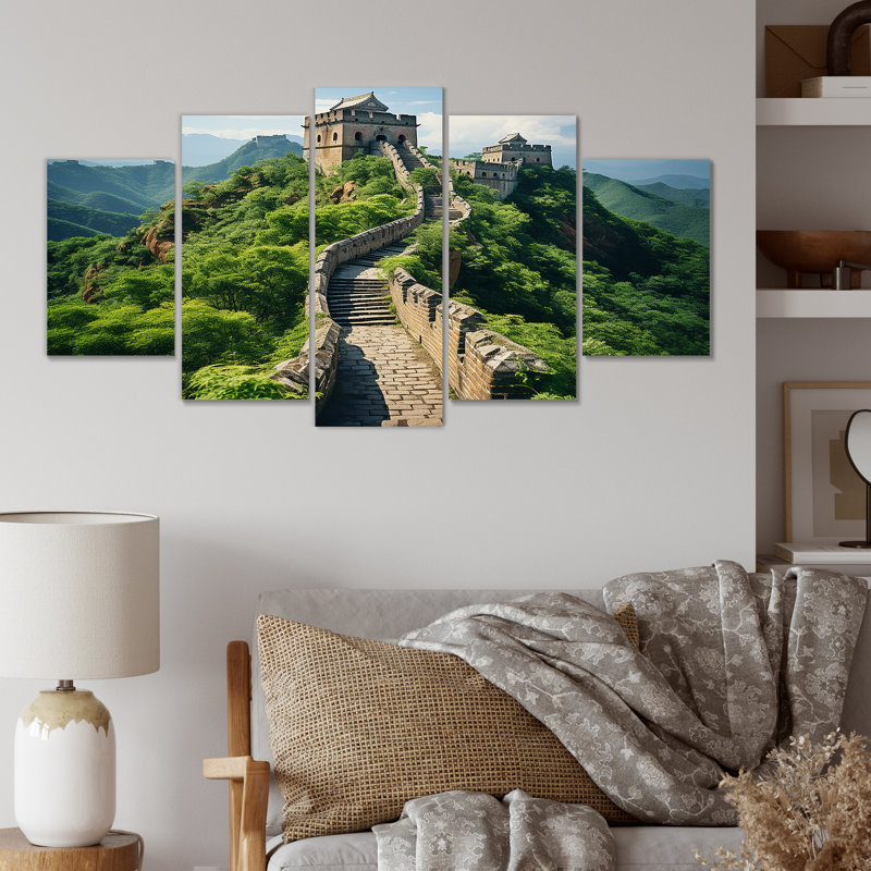 Panorama de la Grande Muraille de Chine - art mural multi-panneaux en Chine