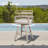 Winston Patio Aluminum 4 Person Bar Set With 2-In-1 Convertible High Bar Table And Swivel Bar Stools