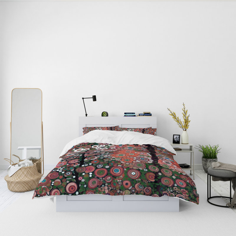 Floral Duvet Cover, King Duvet Cover + 2 King Shams