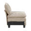 Moderne contemporain 4 pièces modulaire moelleux confort moelleux en chenille taupe, mobilier de salon en contreplaqué durable-1444734826