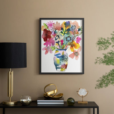 Linear Bouquet I Framed Print - Solid Wood
