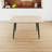 47" Rectangular Dining Table – Natural Wood Color MDF Kitchen Table & Computer Desk with Sturdy Black Metal Legs (Seats 4-6)