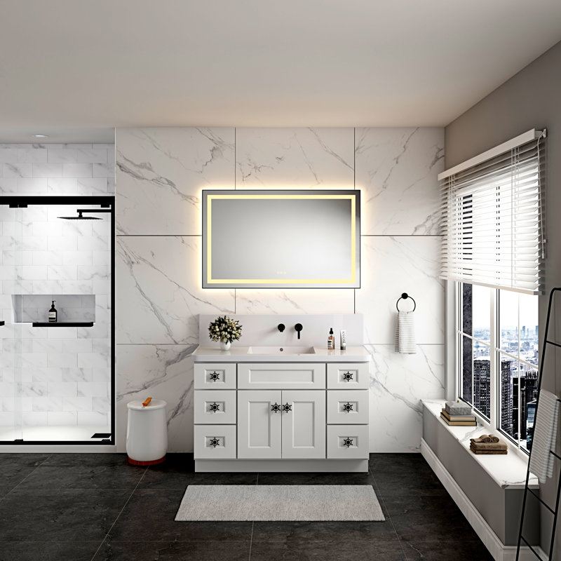 Bathroom  Led Mirror Is Multi-Functional And Each Function Is Controlled By A Smart Touch Button.