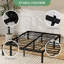 Structure de lit double sans sommier, structure de lit plateforme en métal robuste-379333763
