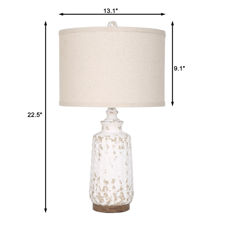 Tomisin 57.2Cm White Beside Table Lamp Set