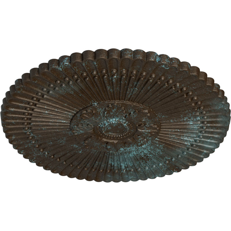 Médaillon de plafond Endurathane Dylar, DE 30 po x P 2 1/4 po (convient aux auvents jusqu'à 6 1/4 po), finition hamamélis peinte à la main