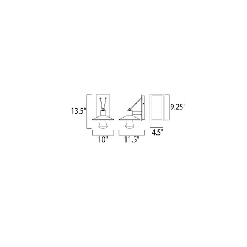 Saheli LED Wall Light, 13.5" H x 10" W x 11.5" D