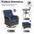 2-Person Outdoor Patio Conversation Rattan Seating Group With 2 Ottomans,2 Swivel Chairs and Blue Cushions-1242369767