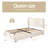 Bed Frame, Upholstered Platform Bed with Curved Headboard, Classic Color-Block Design, Soft Rounded Corners, No Box Spring Required, Easy Assembly-1628075452-1628075455