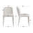 Modern Upholstered Curved Back Neutral Fabric Dining Chair-32645545