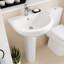 Nuie Ivo 555mm L White Vitreous China U-Shaped Sink with Overflow-697404097