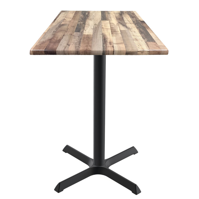 Indoor/Outdoor Table, 36" L x 36" W x 42" H, Black Steel