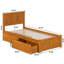 Lit plateforme en bois massif avec pied de lit et tiroirs de rangement Nantucket-96140424-96140420