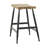 Metal Black Counter Stool with Brown Wood Top-829757482