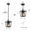 Lanterne suspendue d'extérieur 1 lumière H 10 "noire