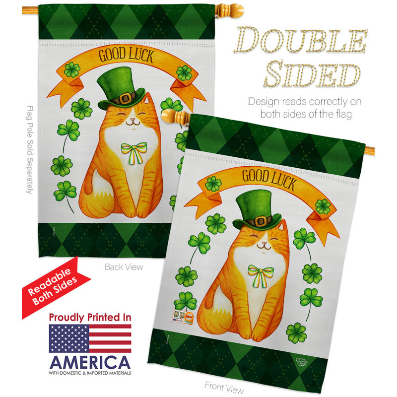 Double Sided 40'' H x 28'' W Polyester St. Patrick's Day Flag Set