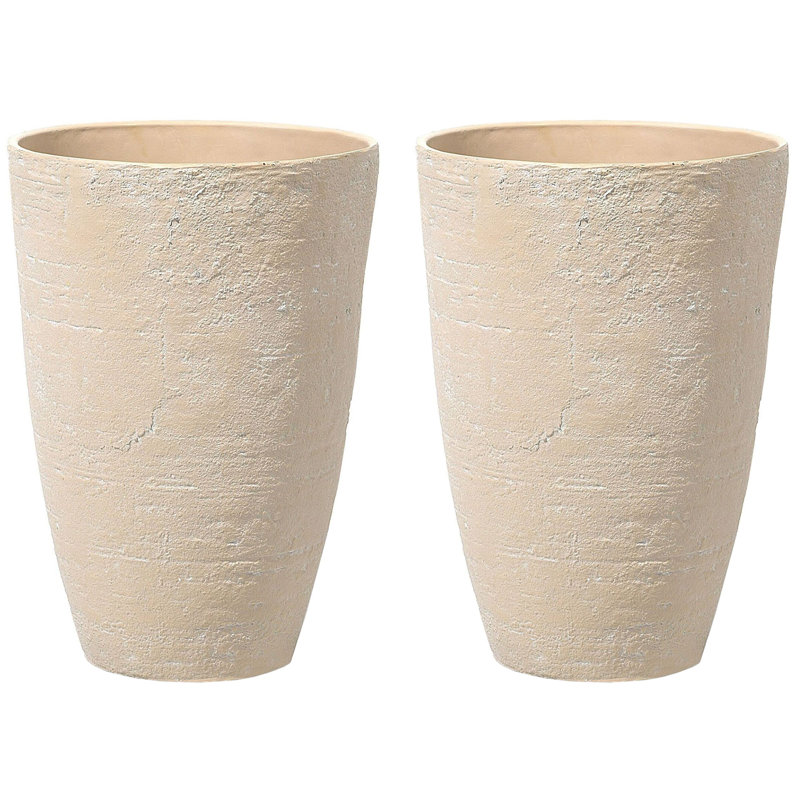 Abdalrhman Pot Planter, Beige, 60cm H x 43cm W x 43cm D