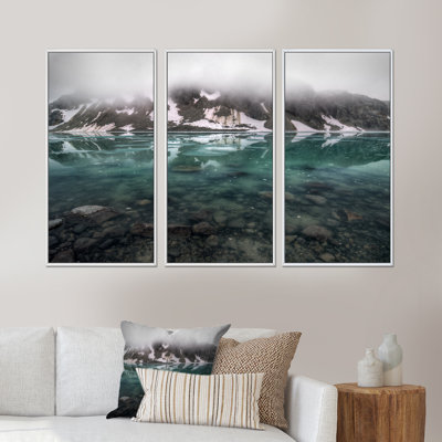 Crystal Clear Creek In Mountains - Landscape Framed Canvas Wall Art Set Of 3 -  Millwood Pines, 333BCE4FDDFB49EA8310AF83385A4246
