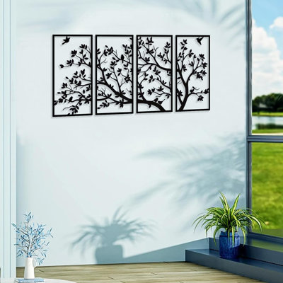 4 Piece No Frame Print on Metal