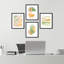 Décoration de salle de bain, pastel vert et jaune, motif abstrait, art mural encadré sur papier, impression de 4 pièces-97762825-97762826