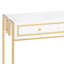 Bureau de rangement de rangement moderne à 3 tiroirs avec cadre doré Slay Station Addison