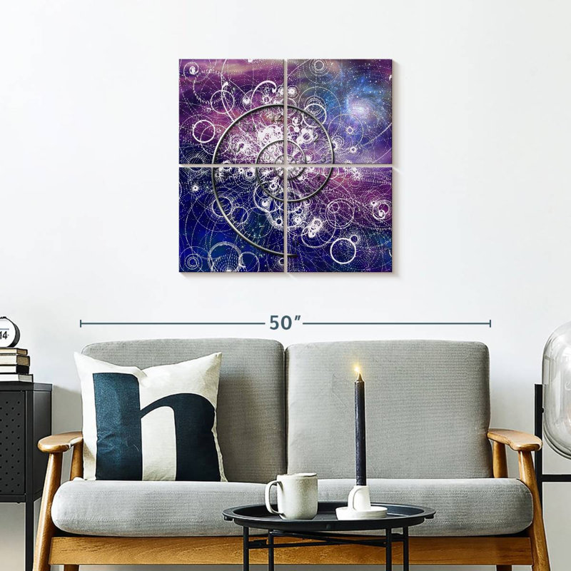 Keiri, spirale cosmique abstraite, H 26 po x l 26 po