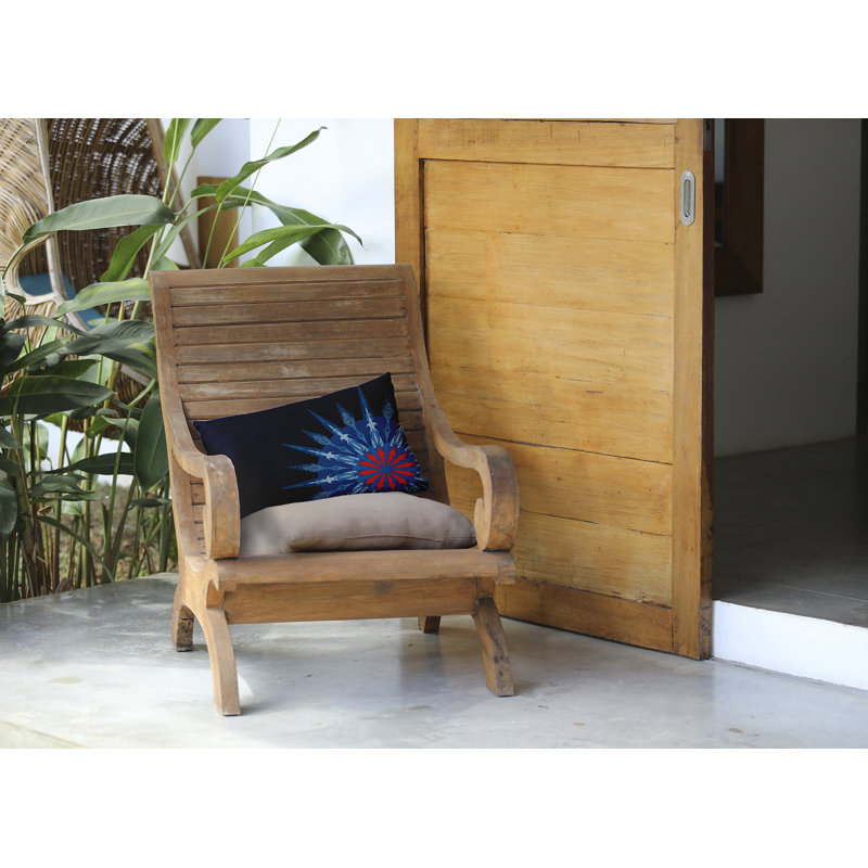  Housse et insert de coussin rectangulaire d'extérieur Sailor Delight, Bleu marine
