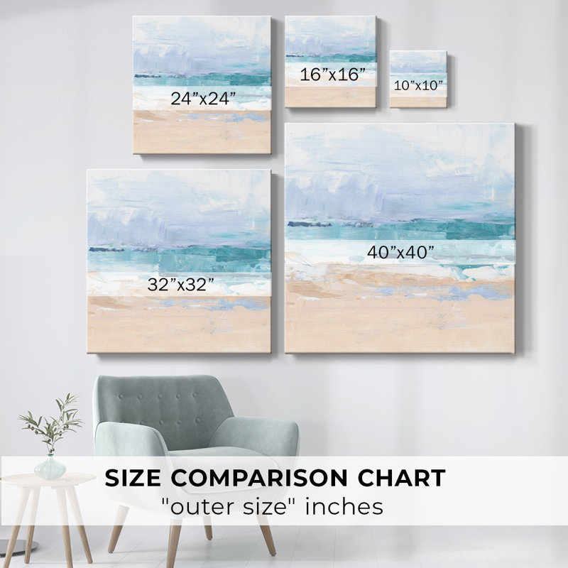 Horizon des Caraïbes II, reproduction sur toile, H 8 po x l 8 po