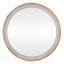 Miroir mural rond rond en bois massif
