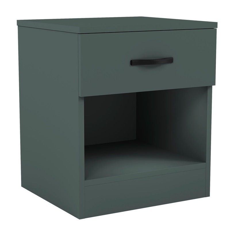 Maybery 1 Drawer Bedside Table, Jasper Green