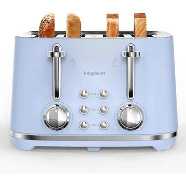 https://assets.wfcdn.com/im/59348496/resize-h380-w380%5Ecompr-r70/2565/256552068/Longdeem+4-slice+Toaster%2C+Stainless+Steel+With+Extra-wide+Slots%2C+Bagel%2Fdefrost%2Fcancel%2C+6+Settings%2C+Easy+Clean+Tray%2C+Large+Handle%2C+Chrome+Accents+In+Stylish+Pastel+Blue%2C+Compact+And+Modern.jpg