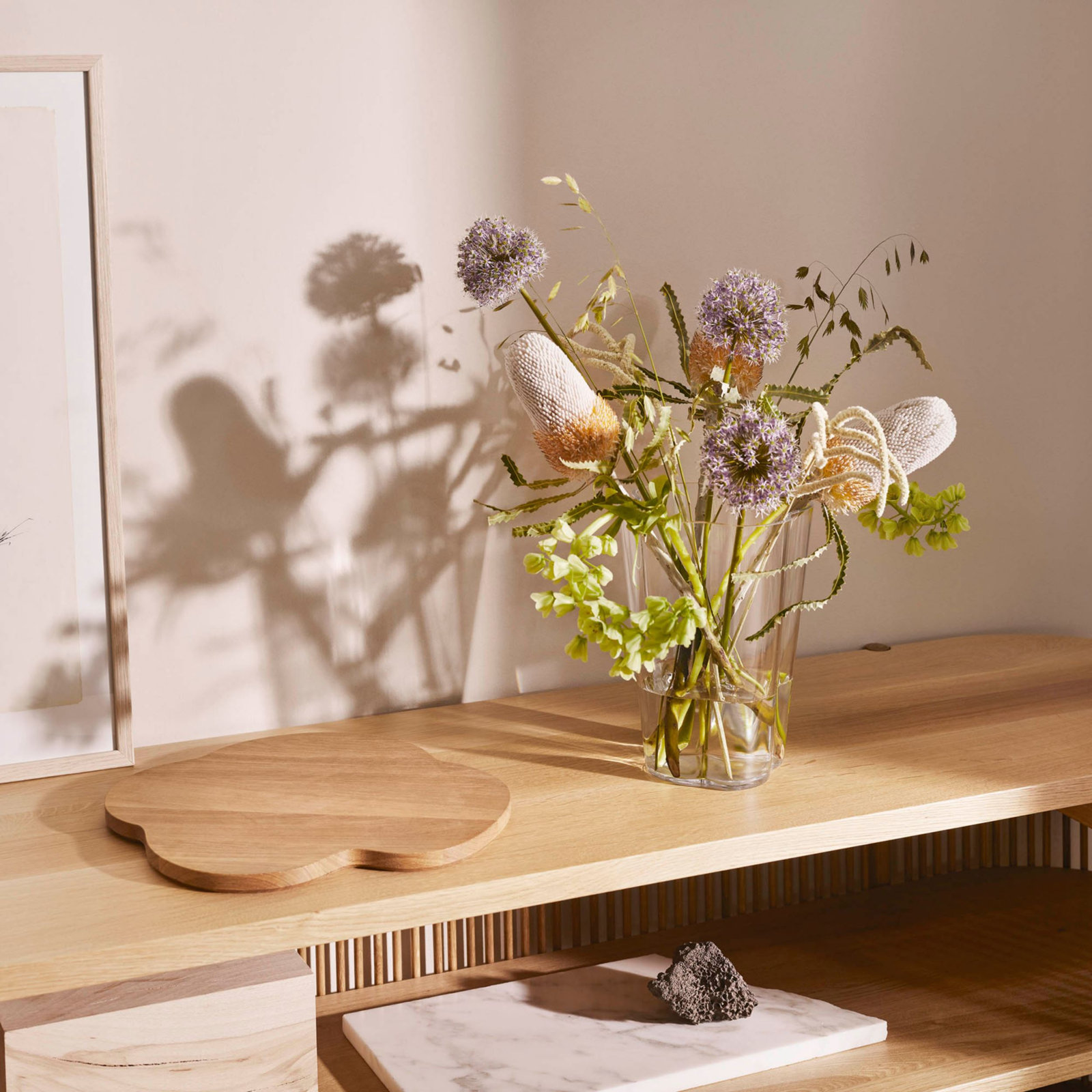 Aalto Glass Table Vase, Clear, 10.63" H x 8.43" W x 8.43" D