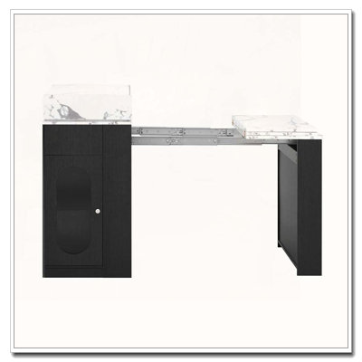 Extendable Dining Table with Folding Tabletop, Bar Table with Drawers and Power Outlet, Kitchen Island with Wheels and Hooks