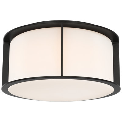 Barbara Barry Phinn 13" Flush Mount with White Glass