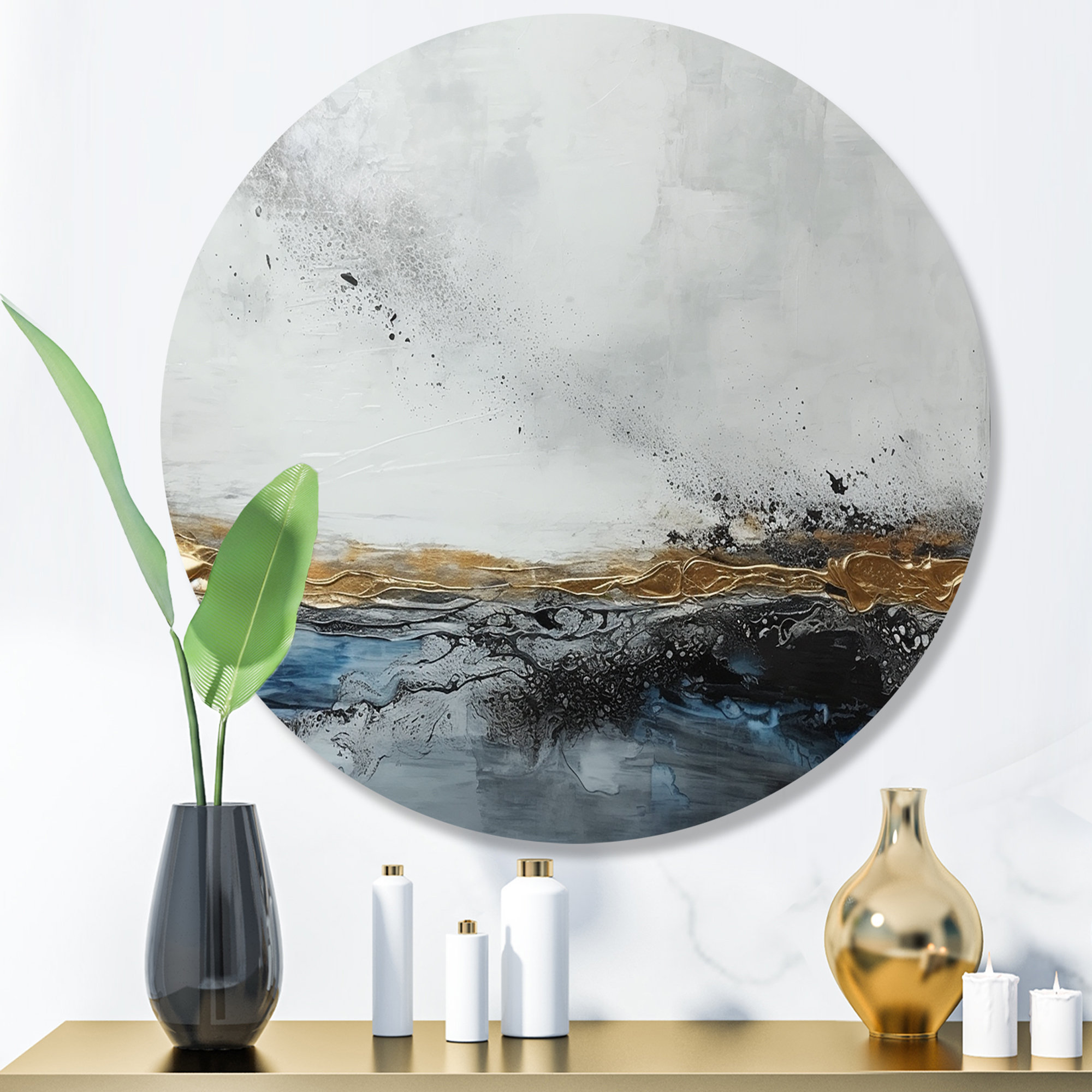 DesignArt Abstract Wall Decor on Metal | Wayfair