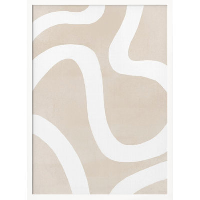 "Squiggly Abstract Art" Framed Textured Wall Art