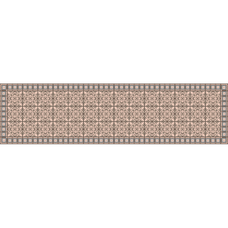 Emmerly Vinyl Machine Printed Area Rug, Rectangle 2'7.5" x 9'10.1"
