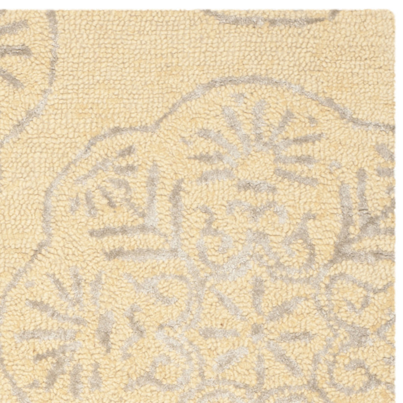 Harger Hand Tufted Wool Damask Rug, Rectangle 3' x 5'
