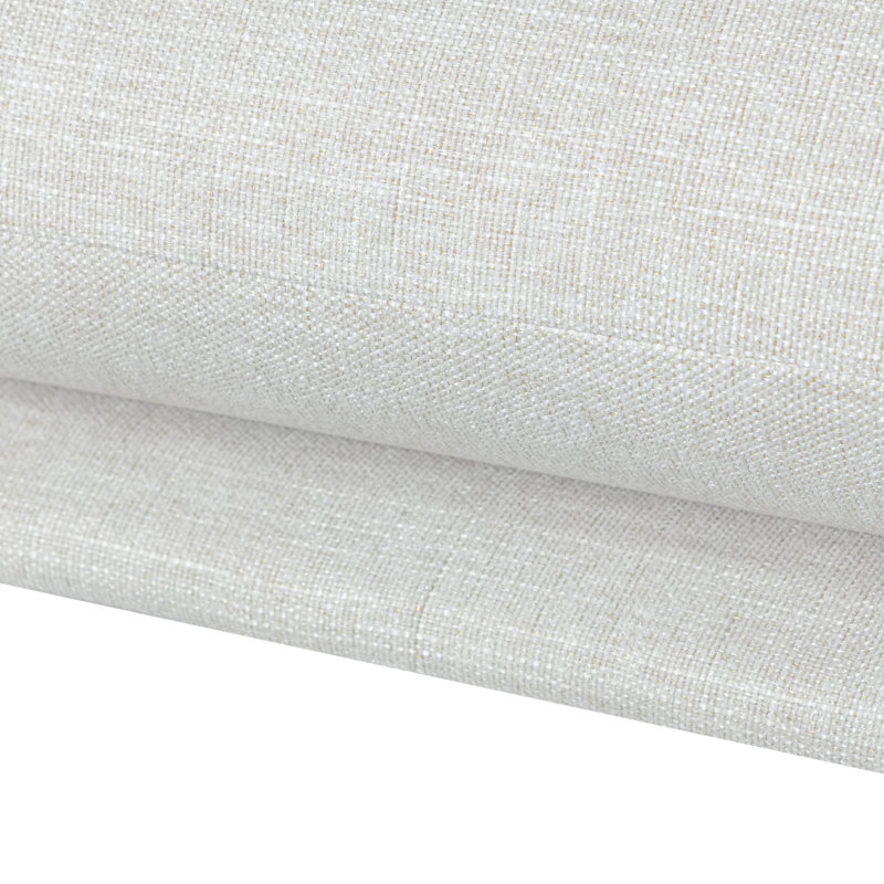 Chaise d'appoint en tissu avec finition Guyatri, Polyester blanc