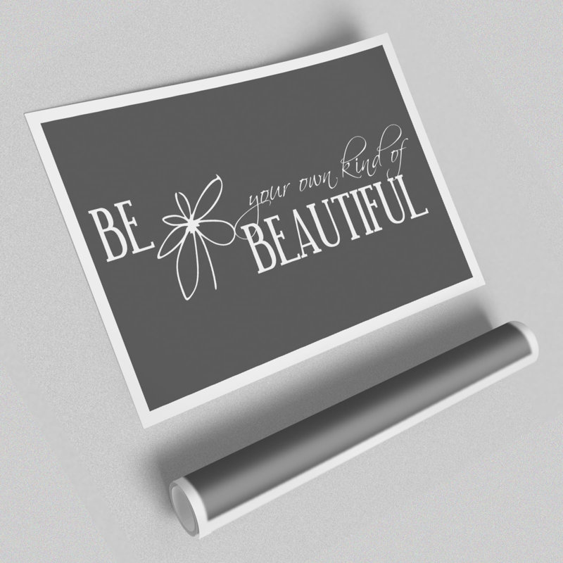 Be Your Own Kind Grey - No Frame Print, 100 cm H x 141.4 cm W