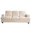 Canapé 3 places en velours à assise profonde, mousse haute, idéal pour le bureau, le salon, l’appartement