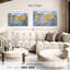 «Azure World Map Wall Art», reproduction d'art sur toile-1057886469