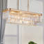 Lustre - S, cristal rectangulaire réglable, lumières de cristal de style industriel E12 de style moderne, plafonnier en fer de style campagnard-1770025521