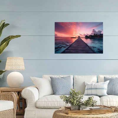 Island Sunset Over Docks, toile par LSR Creative Studio