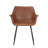 Haglund Leather Dining Chair with Powder-Coated Iron Legs Accent Side Chair Foam Padded Seat Versatile Kitchen Chair for Modern Home and Kitchen-123386567-123386568