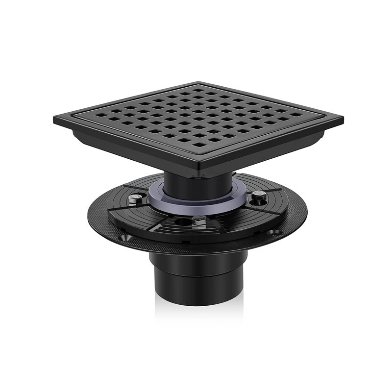 Drain de douche à grille, Noir mat