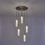 Flint 5 LT Winter Brass Multi-Pendant Kalco