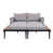 Coussin gris / cadre noir