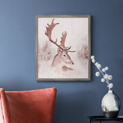 Toile encadrée de qualité supérieure Blush Deer